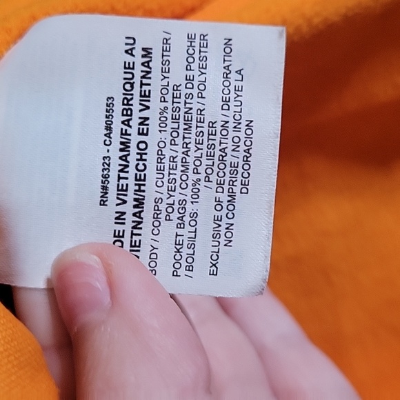 Nike Golf Bright Orange Fleece Lined Half Zip Jacket - Picture 7 of 10